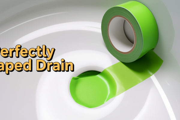 Perfectly tape the drain