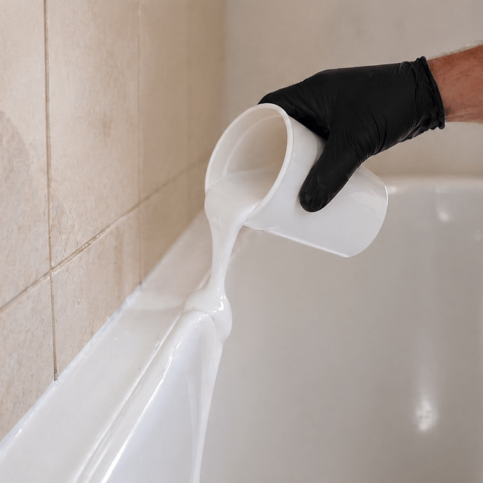 We apply armoglaze refinishing product